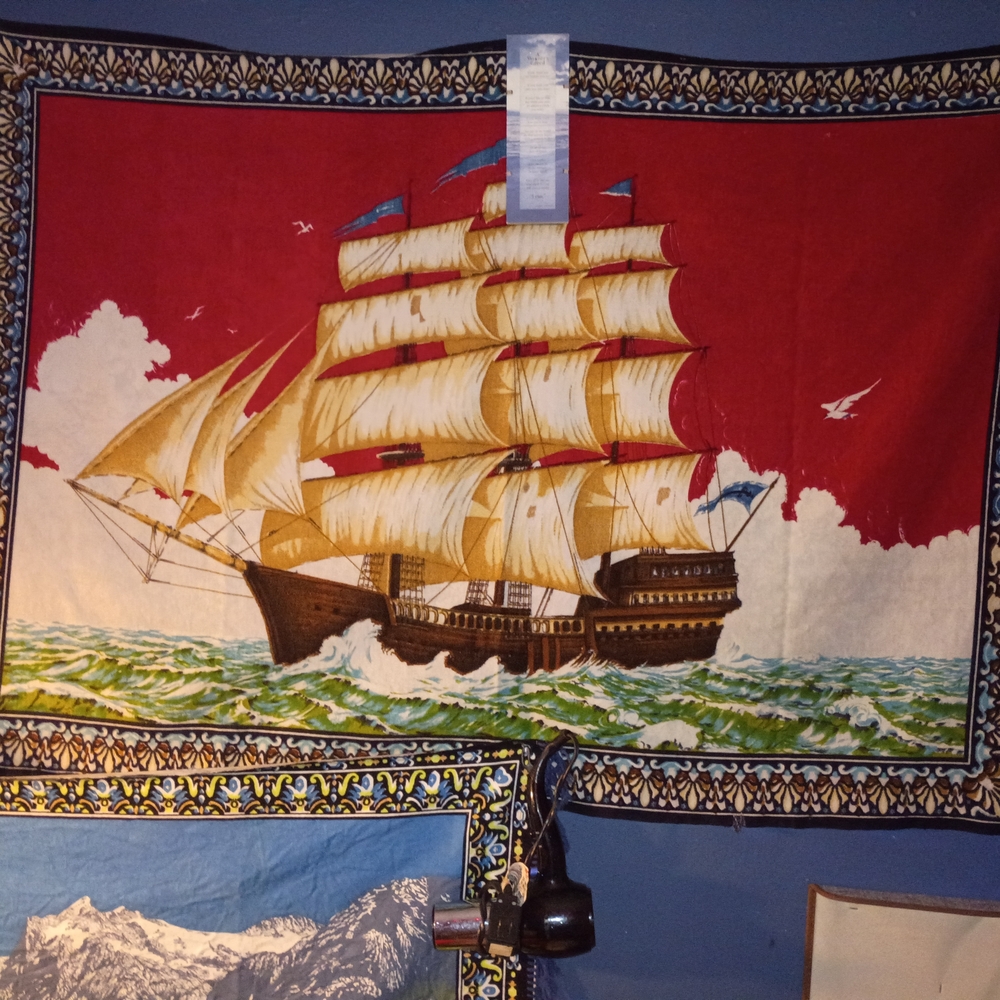 Sailors Boat Wall Tapestry